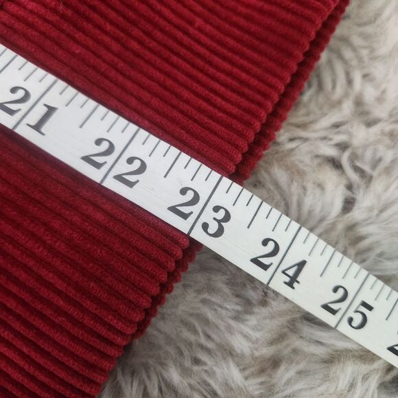 Mododoc Red Waffle Knit Cropped Boxy 100% Cotton Jacket Size Small - Picture 12 of 12